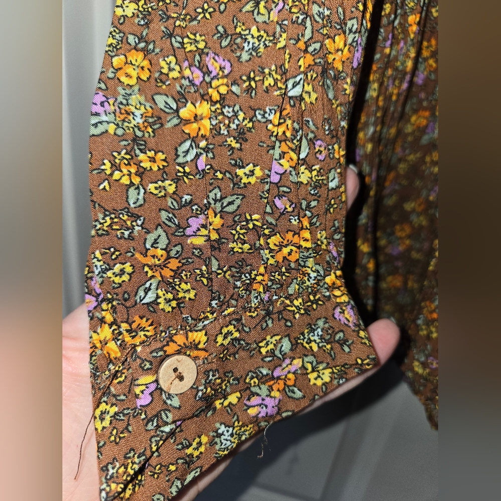 Easel Multicolor Patchwork Floral Blouse - image 2